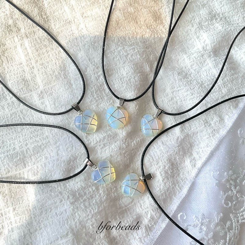 mini opalite barbie diamond castle inspired necklace