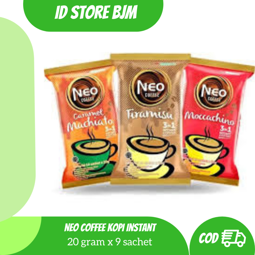 

Neo Coffee Kopi Instant Pack 20 gr isi 6 + 3 pcs