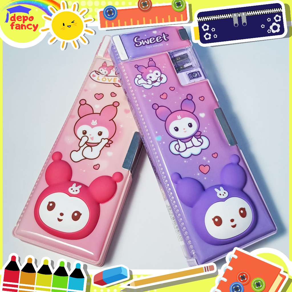 

Kotak Pensil Magnet 2 Sisi 35301-F + ISI / Pencil Case / Tepak Pensil / Boks Pensil / Box Pen