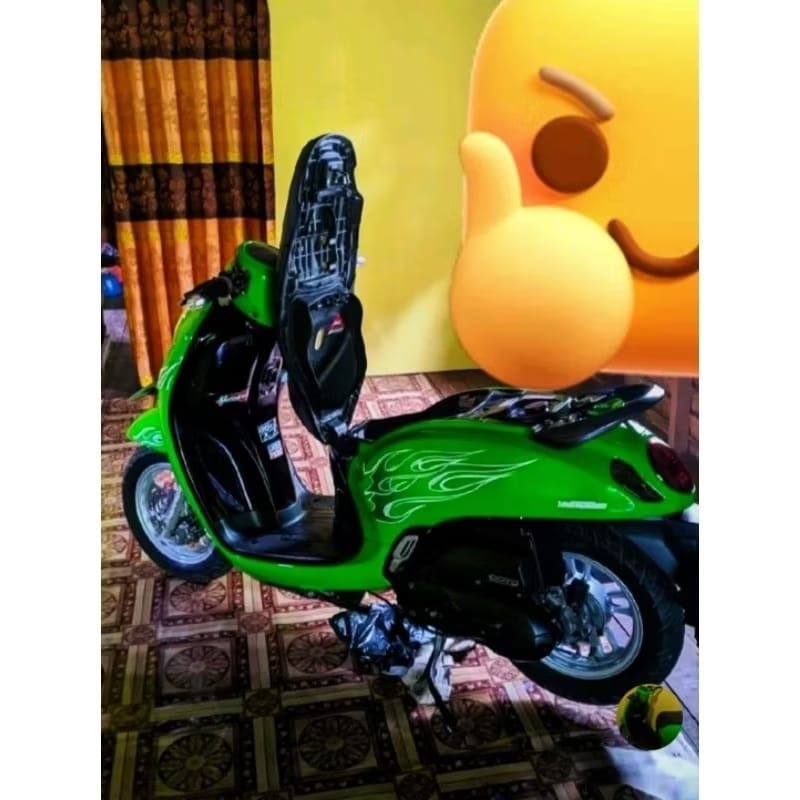 STRIPING STICKER TRANPARAN SCOOPY NEW 2021-2022 DISEGN API ELEGAN TERBARU