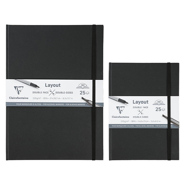 

Clairefontaine Layout Double Face Marker Paper Hard Bound Sketchbook