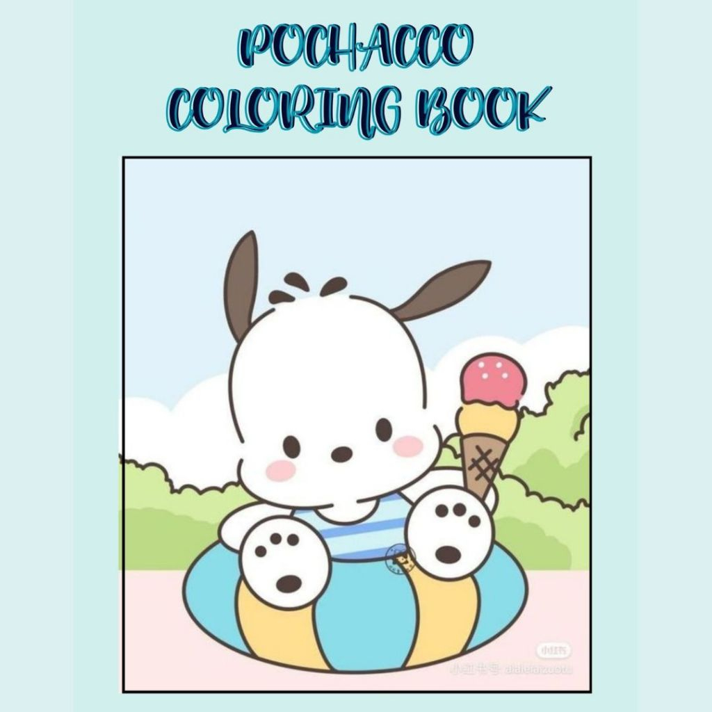 

POCHACCO COLORING BOOK CUTE AESTHETIC BUKU SKETSA GAMBAR HITAM PUTIH MENGGAMBAR MEWARNAI KERTAS TEBAL