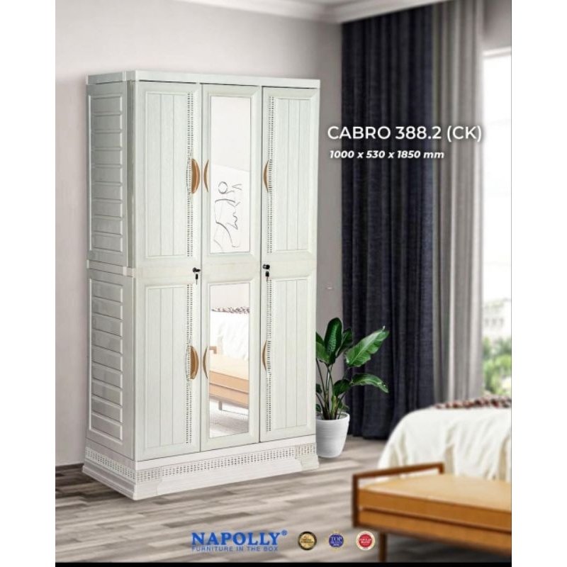 lemari baju 3 pintu plastik napoly lemari pakaian plastik 3 pintu