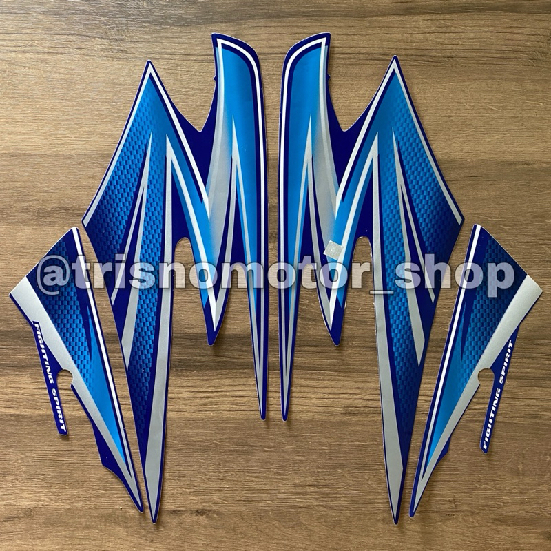 striping stiker motor yamaha RX king 2003 RX KING 2003 biru all warna biru