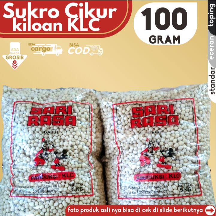 

SUKRO CIKUR KILOAN isi 100g Merk SariRasa Pelengkap Baso Aci Cuanki Seblak by Gaiagarut