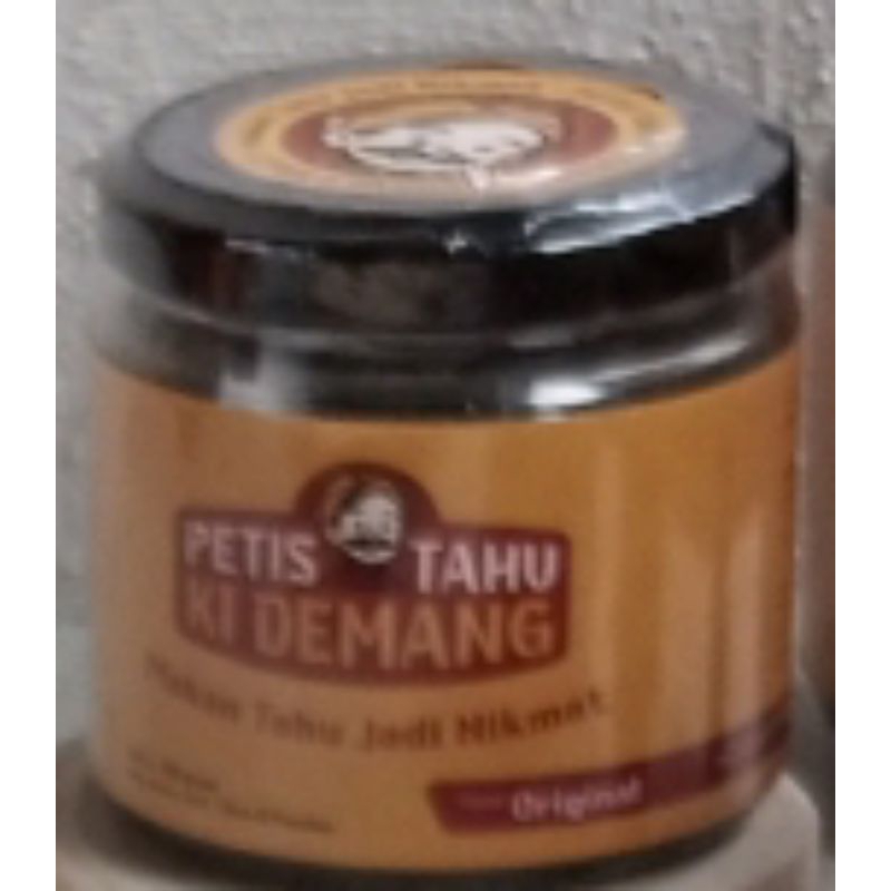 

Petis Tahu (untuk tahu petis) Ki Demang rasa gurih original kemasan botol kaca netto 150 gram