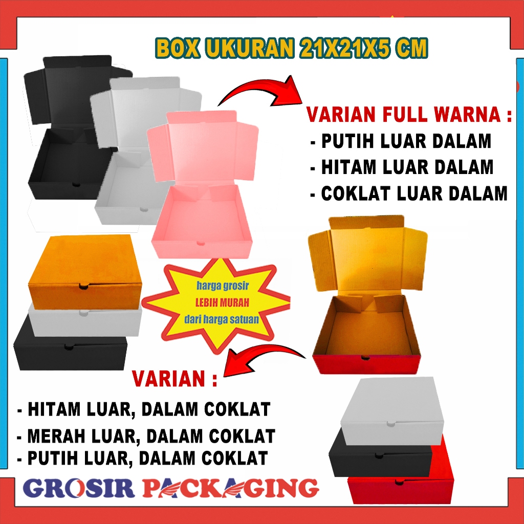 

Box 21x21x5 Cm | Kardus | Box Hampers | Polos | Box Pizza | Box Baju | Kotak Kado | Polos