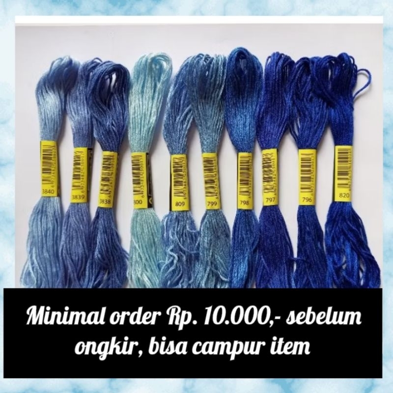 Benang Sulam Polos Kolom 6 - 1 Tanpa Merk