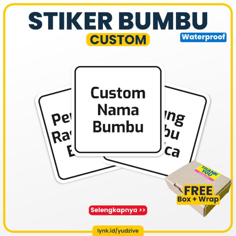 

(Custom) Sticker Label Bumbu - Desain Minimalis Modern, Anti Air, Percantik Dapur