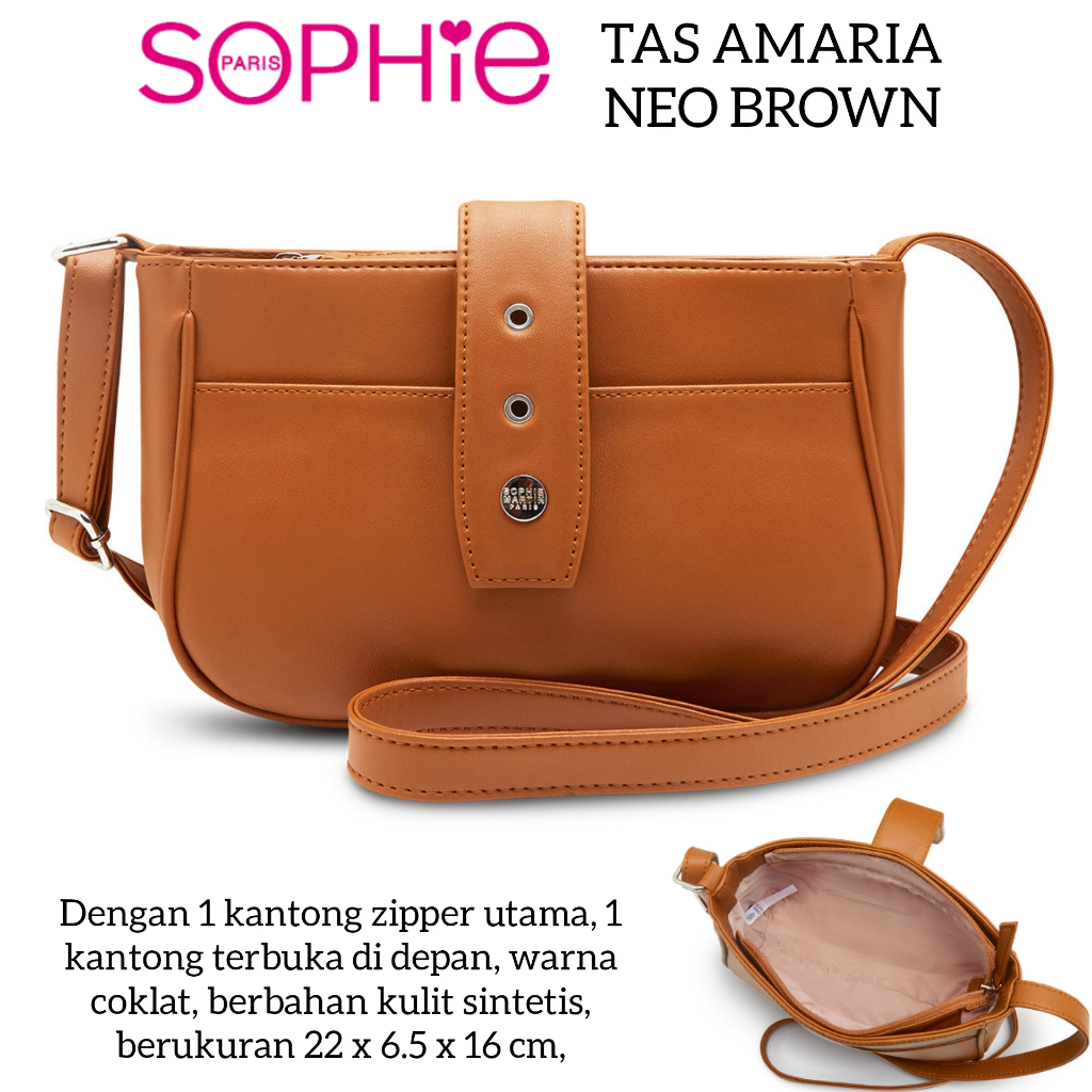 TAS AMARIA NEO BROWN SOPHIE MARTIN PARIS PROMO TAS SELEMPANG COKLAT WANITA BAG