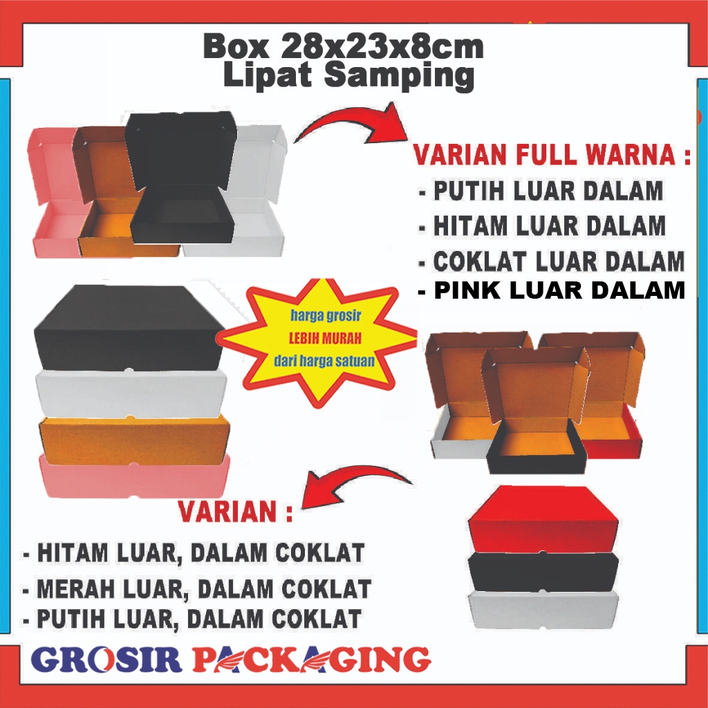 

Box 28x23x8 cm(LS) /Box Hampers/Kotak Kado/Kemasan Kardus/Polos