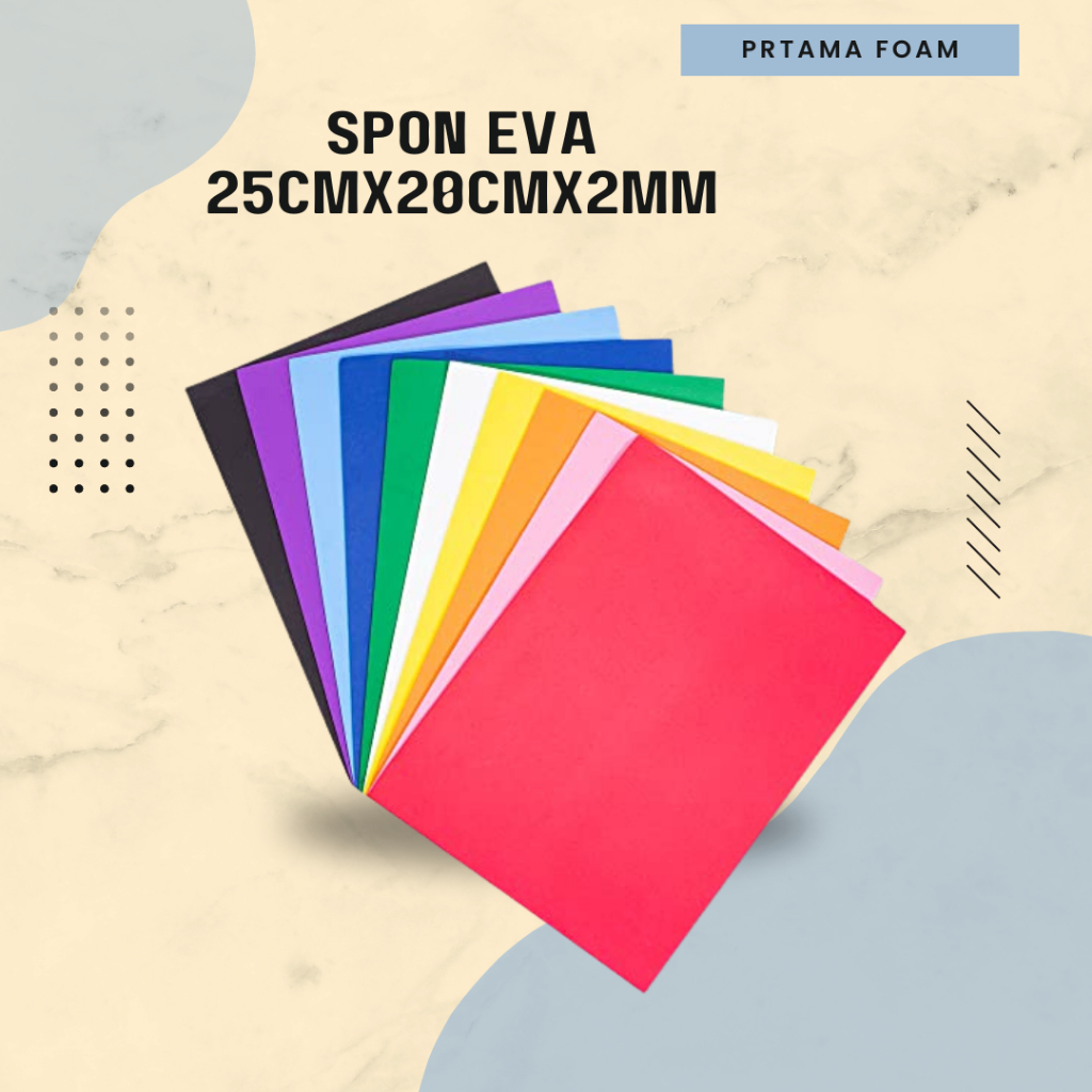 Busa Ati 2mm / Spon Eva Kerajinan / Spon Ati Warna Foam Art 25X20 cm