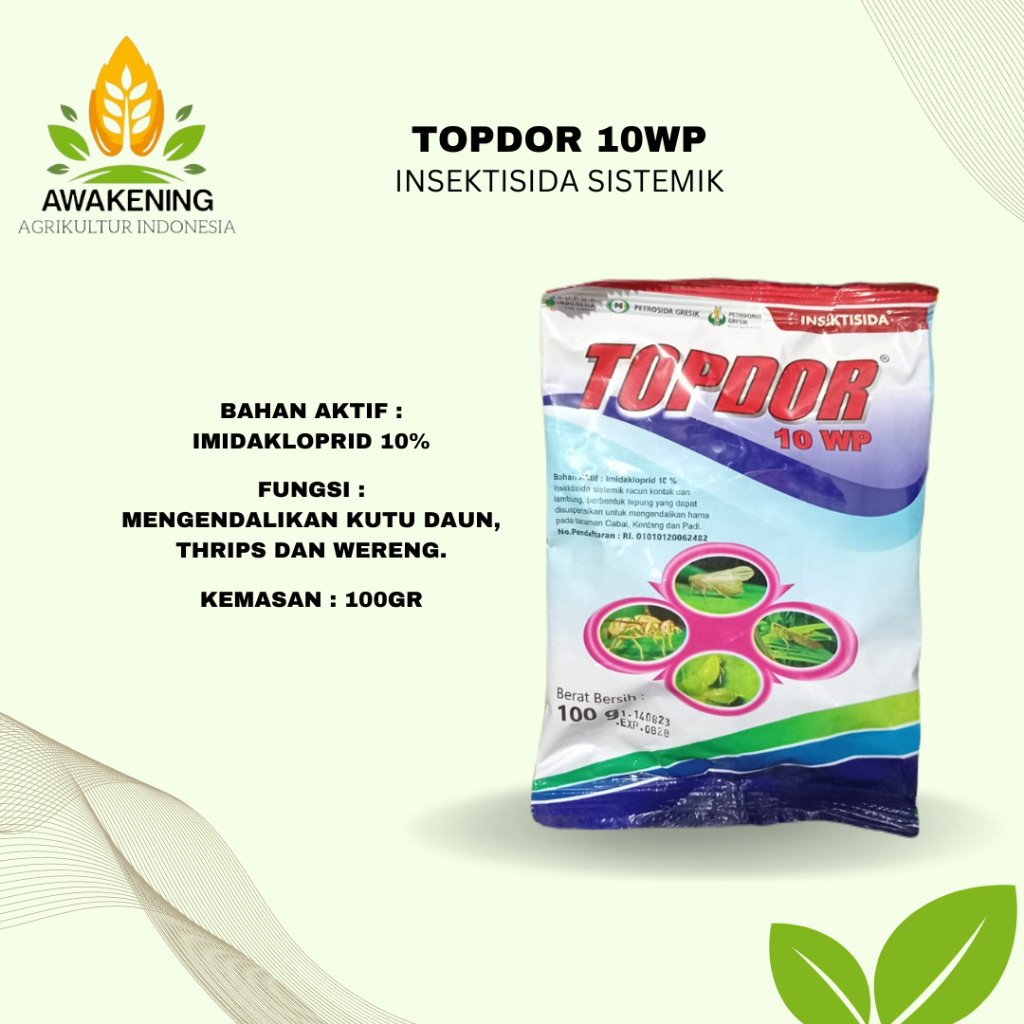 TOPDOR 10WP 100GR INSEKTISIDA SISTEMIK IMIDAKLOPRID