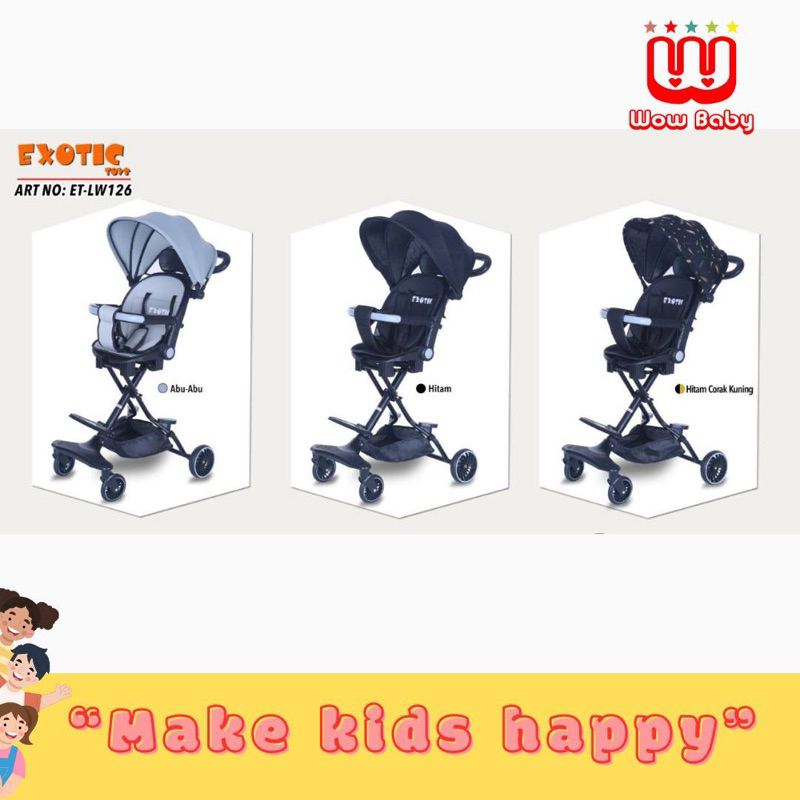 EXOTIC ET LW 126 MAGIC STROLLER bisa rebah dan duduk travelling