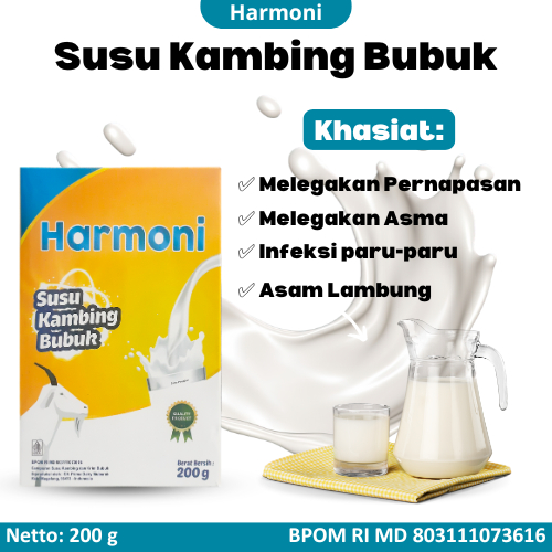 

Susu Kambing Etawa Bubuk Harmoni 200 gr Asli