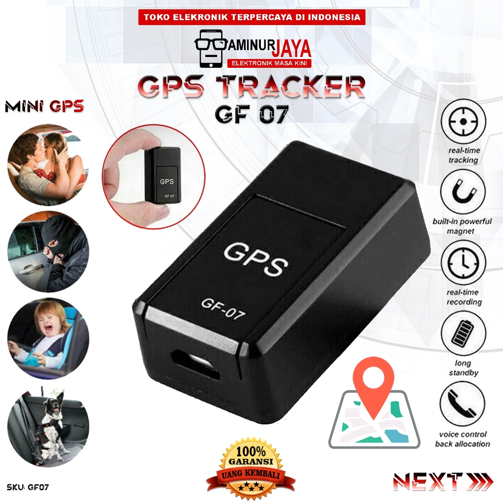 Mini GPS Tracker Mobil Car Motor Mini GPS GF07 GSM Recording Voice Pelacak Lokasi Posisi Dan Rekam S