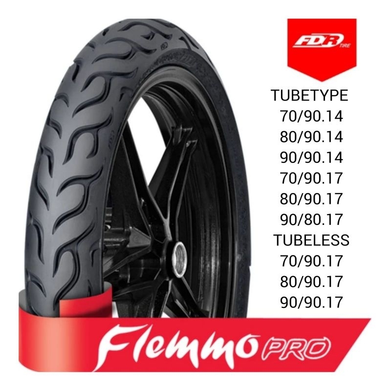 FDR FLEMMO PRO BAN MOTOR TUBELESS RING 17 DAN TUBETYPE RING 14 17