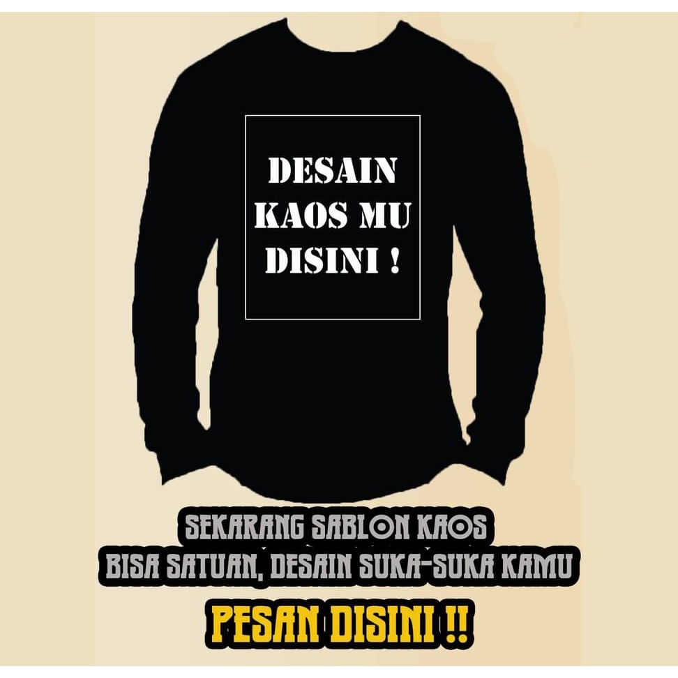 KAOS CUSTOM FOTO LENGAN PANJANG STREETWEAR GRATIS DESAIN / POLOS KASUAL PREMIUM / KAOS COSTUME DTF