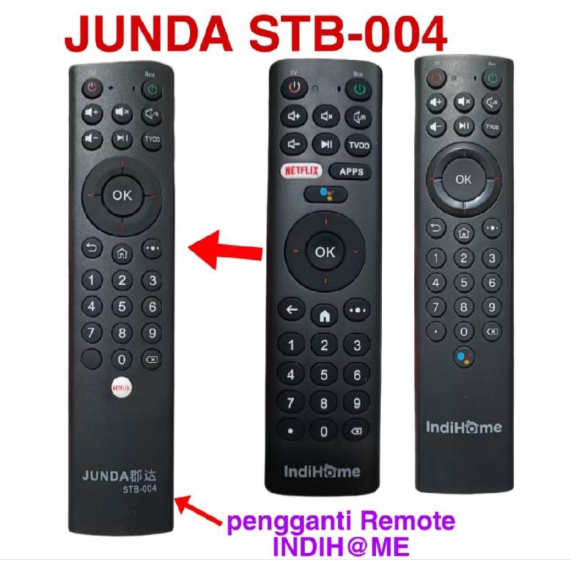 REMOTE INDIHOMEI USEETV 2XV10 B760H V5 JUNDA STB 004