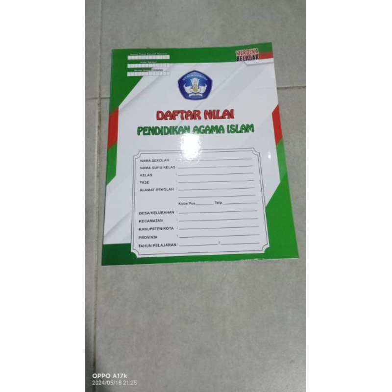 

BUKU DAFTAR NILAI AGAMA ISLAM KURMER