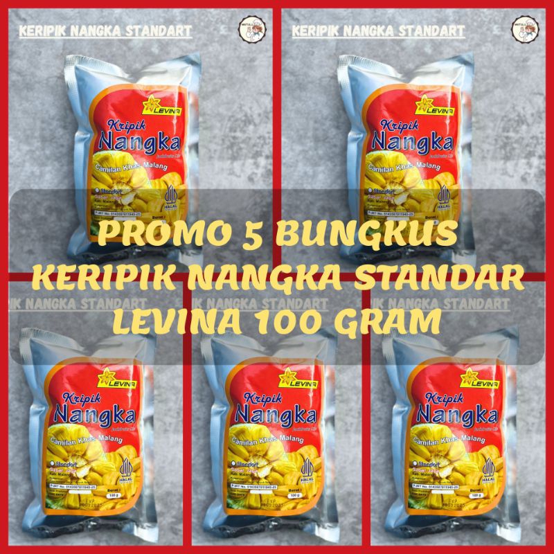 

[PROMO] 5 BUNGKUS CAMILAN KERIPIK BUAH OVEN NANGKA STANDAR LEVINA 100 GRAM OLEH-OLEH BATU MALANG