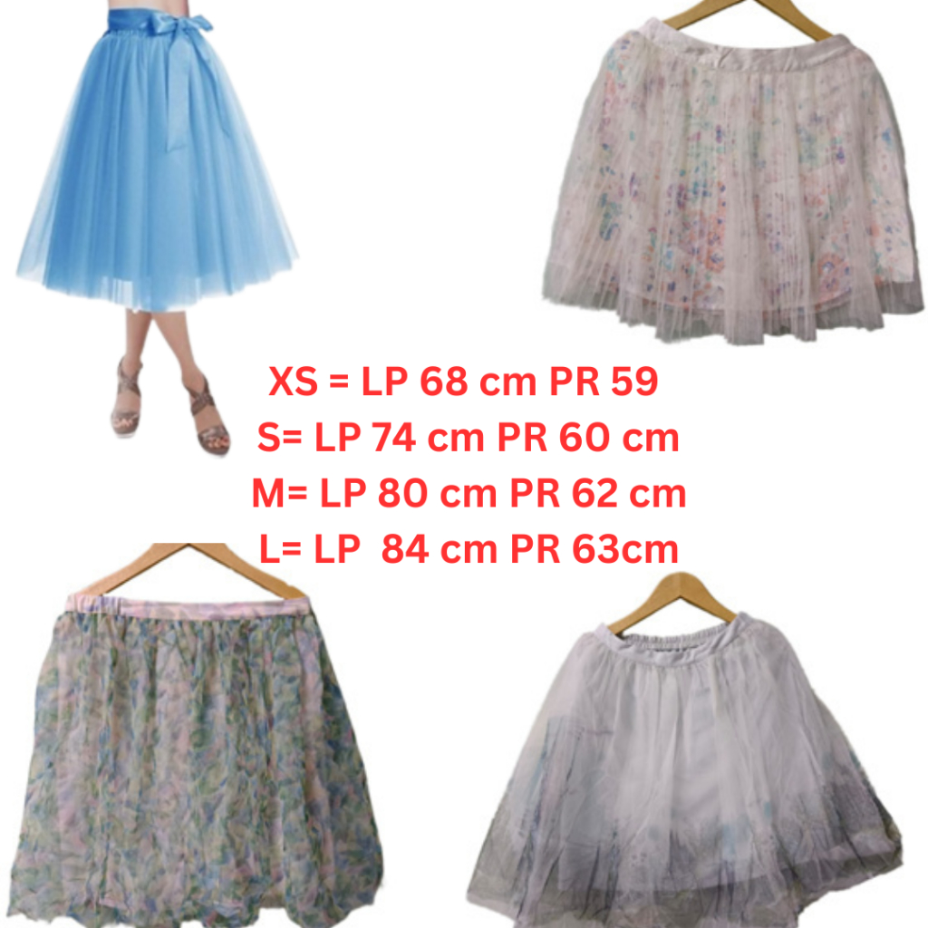Rok TUTU KEMBANG MOTIF BUNGA POLOS