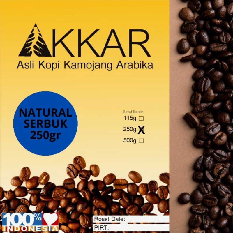 

KOPI SERBUK ARABIKA KAMOJANG 250GR NATURAL