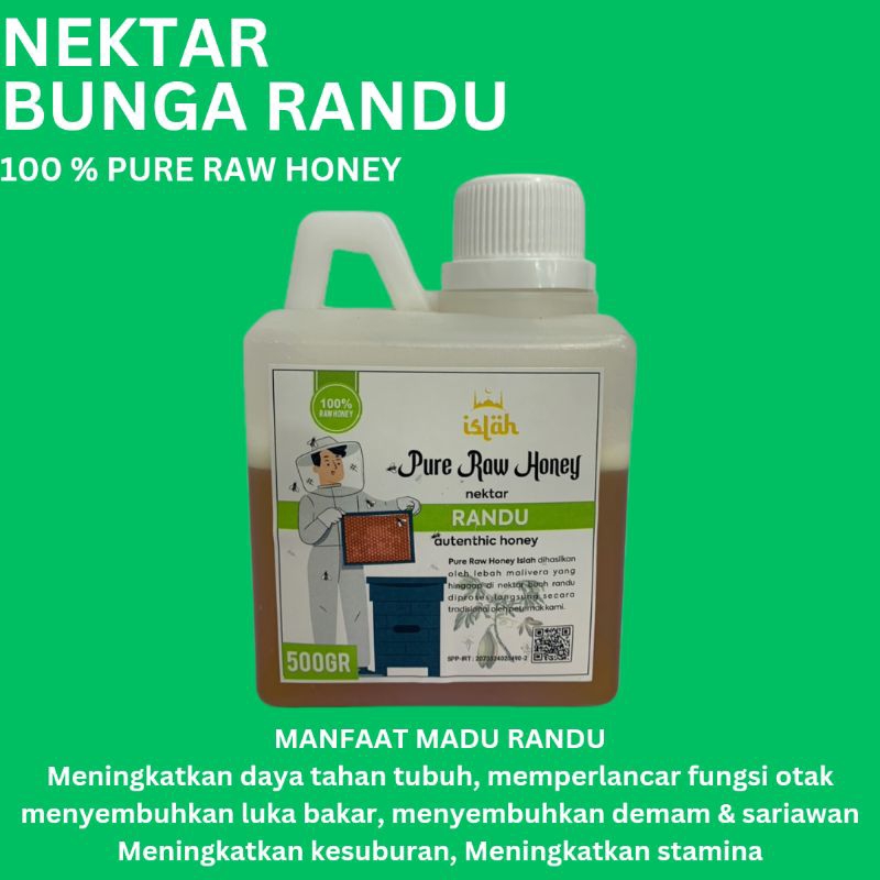 

500gr MADU RAW HONEY MADU MURNI MADU ASLI 100% TANPA CAMPURAN