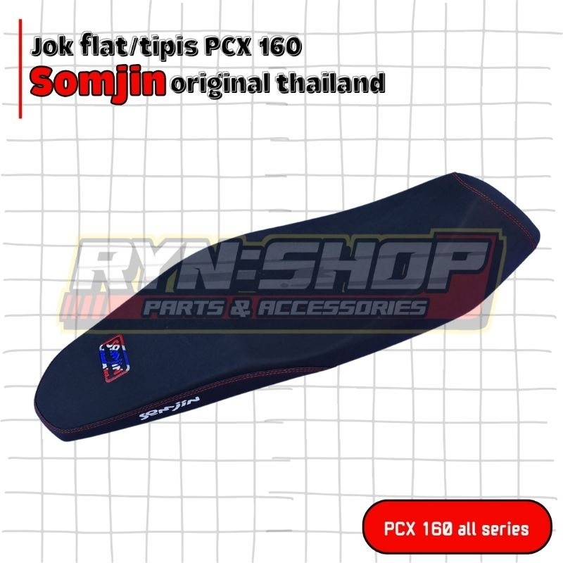 Jok Slim Flat Tipis Somjin Honda PCX 160 2022 2023 2024 Original Thailand