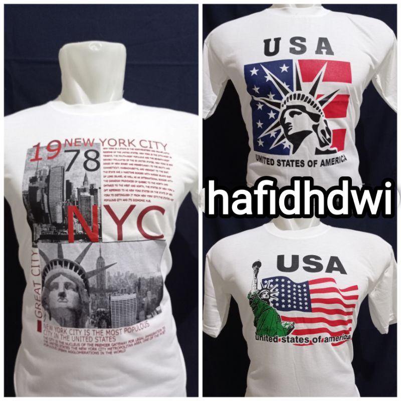 kaos souvenir Amerika