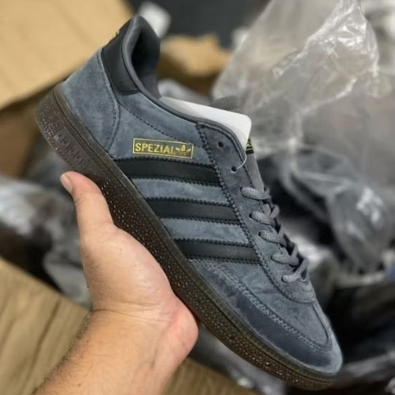 Sepatu Sneakers Pria Viral Adidas Spezial Warna Grey Black Gum Kualitas Original Premium