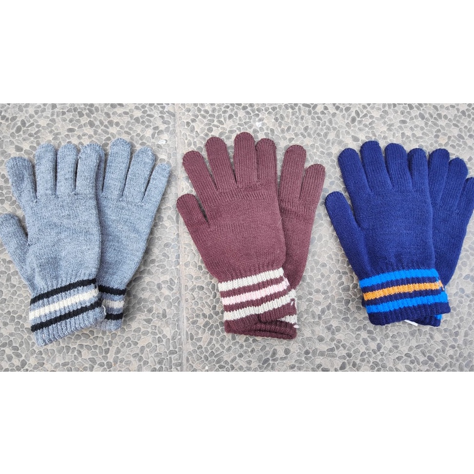 Sarung Tangan Rajut Winter Musim Dingin B187 Polos LENGAN GARIS b QT8