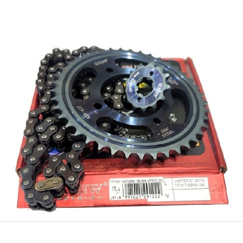 GEAR PAKET 13/41T(428HG-108L) KGW JUPITER Z1 (2012)/Girset/Chain Kit/Gear Set/Rantai