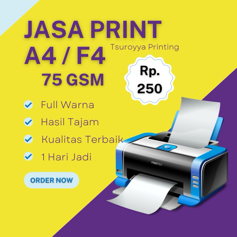 

Print A4/F4 75 GSM Full Warna | Tugas, Skripsi, Brosur, Makalah, Modul Pembelajaran, dan lainnya
