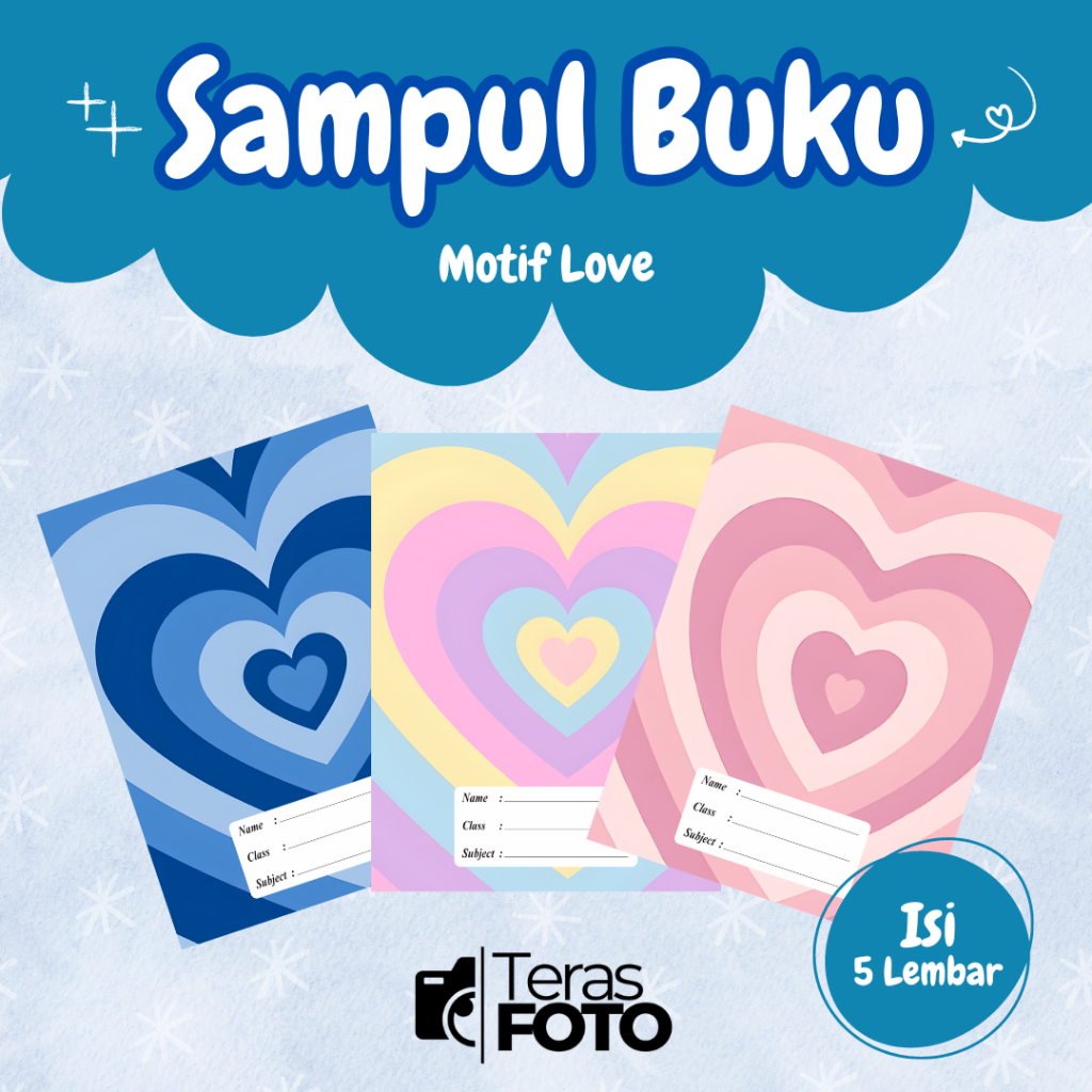 

(Isi 5 Lembar) SAMPUL BUKU MOTIF ESTETIK LOVE / SAMPUL BUKU TULIS SIDU CAMPUS BIGBOSS / SAMPUL BUKU BOOK COVER A5/B5 / SAMPUL BUKU AESTHETIC