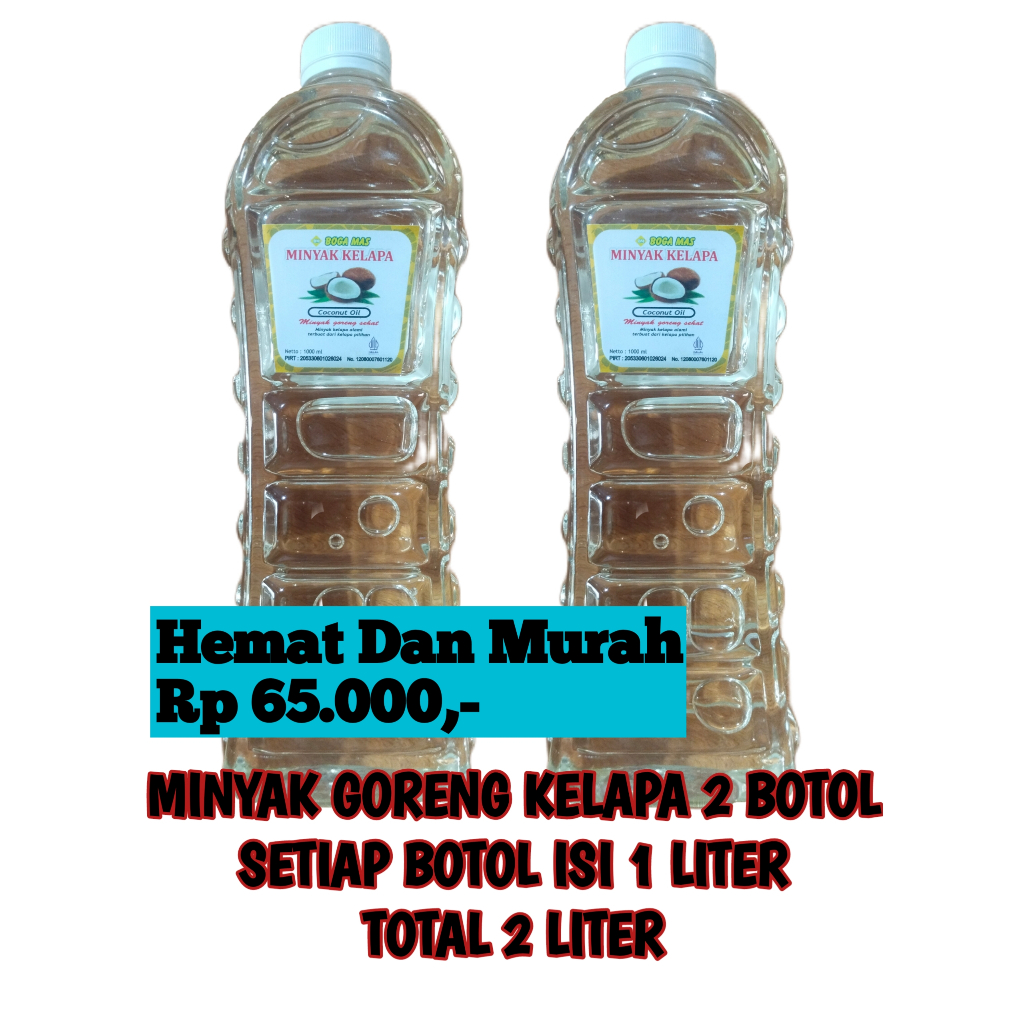 

Paket Hemat Isi 2 Botol Minyak Goreng Kelapa