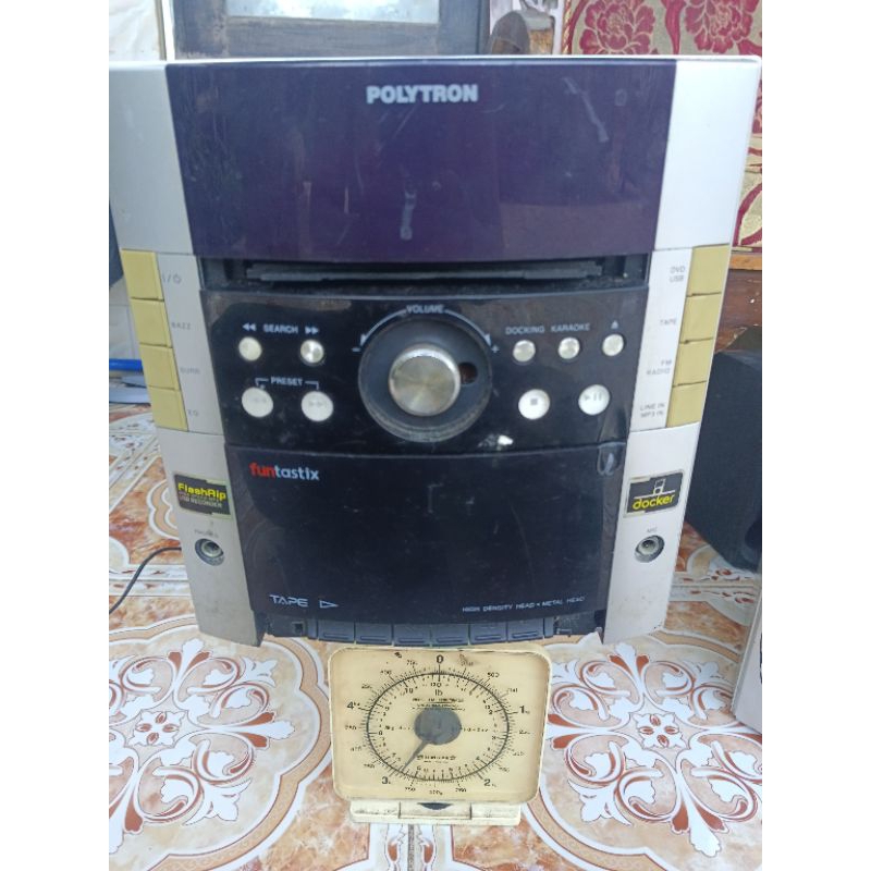 Head Kompo  Polytron  Radio Tipe VCD Player mati total, ada yang masih bagus, Bazooka Mega Powers