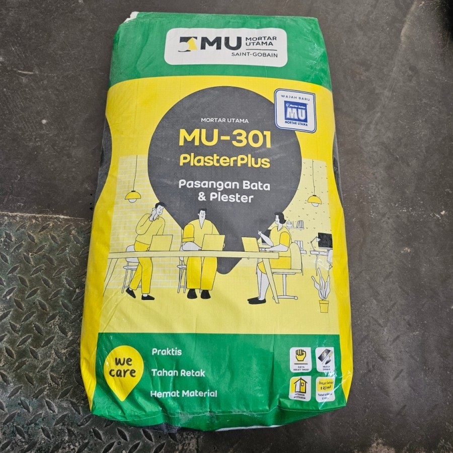 SEMEN MU301 PLASTER PLUS 40KG PLESTERAN DAN PASANG BATA MORTAR UTAMA