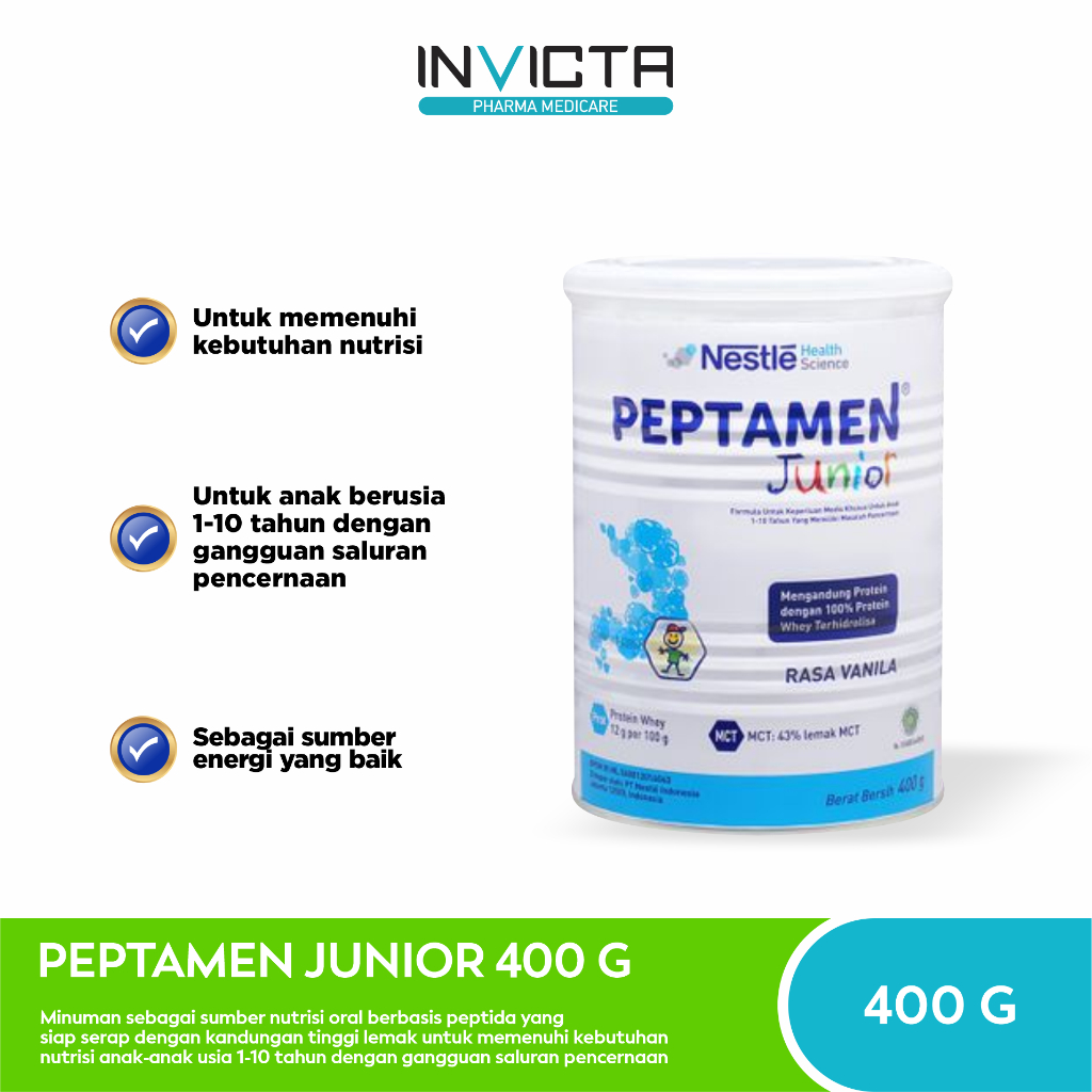 

Peptamen Junior (Susu Formula Khusus Anak Dengan Gangguan Pencernaan) - 400 gr