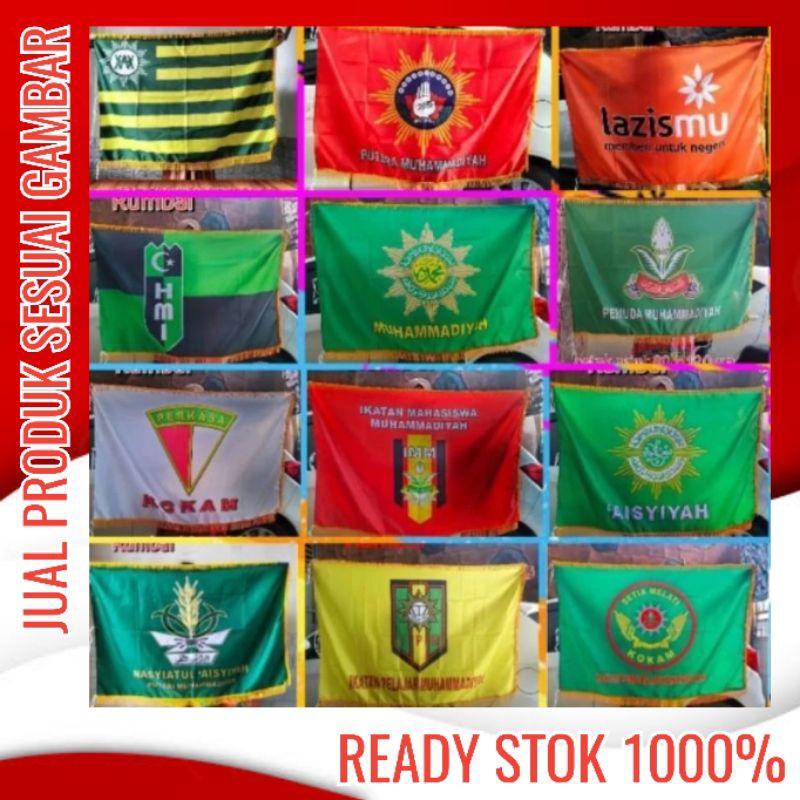 bendera muhammadiyah kokam IPM imm hmi lazismu nasyiyatul aisyiyah NA hw pemuda tapak suci