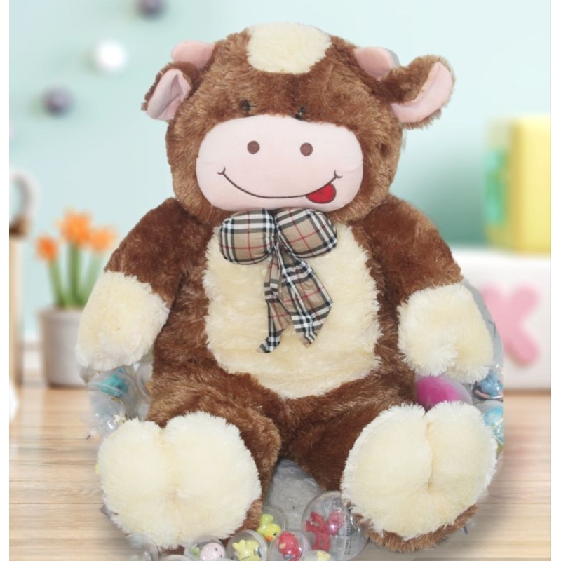 Boneka Sapi Jumbo / Boneka Sapi Lucu / Boneka Kekinian