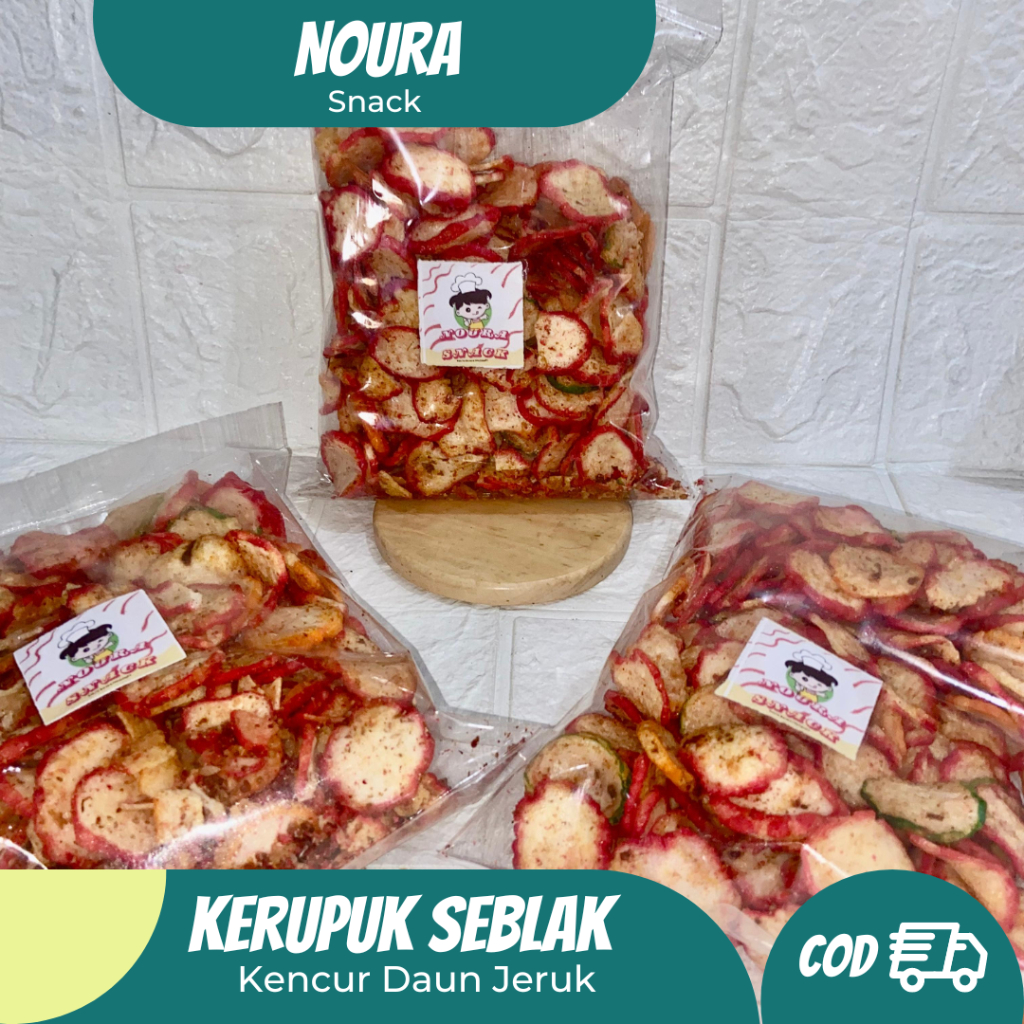 

KERUPUK SEBLAK KENCUR 150gr / Kerupuk Seblak Pedes