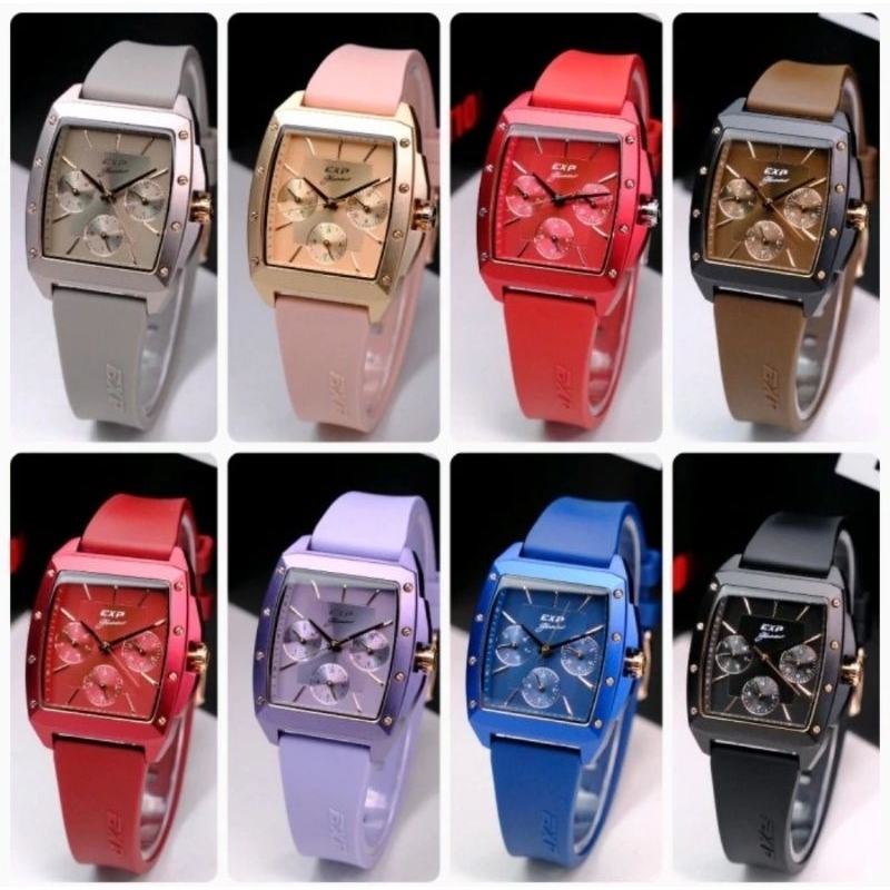 ORIGINAL JAM TANGAN WANITA EXPEDITION E6636 / E 6636 / 6636 RUBBER GARANSI RESMI 1 TAHUN