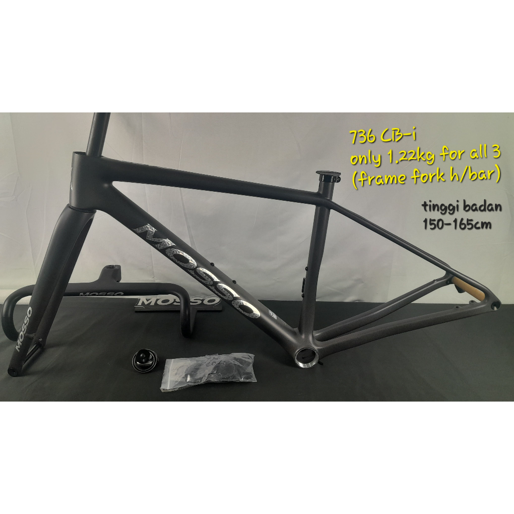 FRAME SET SEPEDA MOSSO ROAD BIKE CB-I 736 700C FULL ALLOY INCLUDE HEADSET