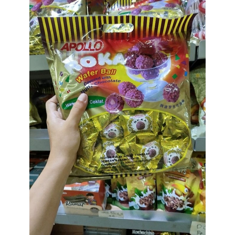 

Apollo Roka coklat kacang isi 50pcs