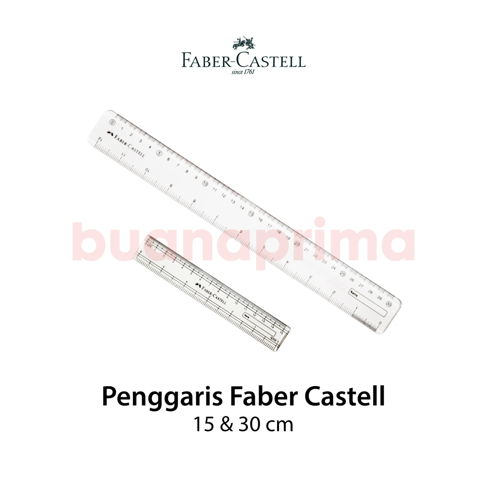 

Penggaris Faber Castell 15 30 cm Tebal High Quality Ruler Premium Transparan