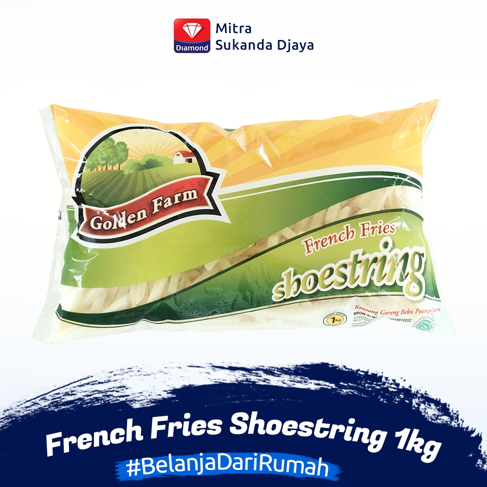 

Golden Farm Kentang Goreng Shoestring | Golden Farm Kentang Goreng Beku - 1Kg