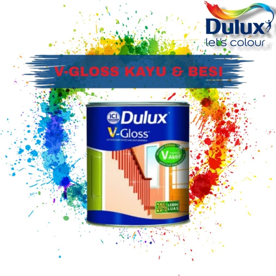Dulux V-Gloss Cat Kayu & Besi 1 LTR / DULUX V - GLOSS / CAT V GLOSS/ CAT KAYU DAN BESI 1 LITER