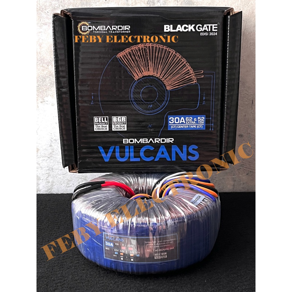 TRAFO DONAT 30A 62V CT VULCANS BOMBARDIR TRAVO TOROID 30 A 62 BELL BGR