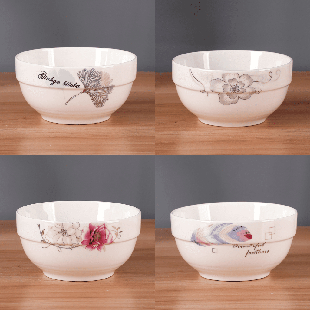 GK Mangkok Keramik Korea Bunga 11.5cm Mangkok Keramik Satuan / Mangkok Soup / Mangkok Ramen / Mangko